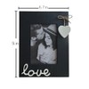 Simelecor Black Wooden Picture Frame 4x6 for Love with Heart-Table