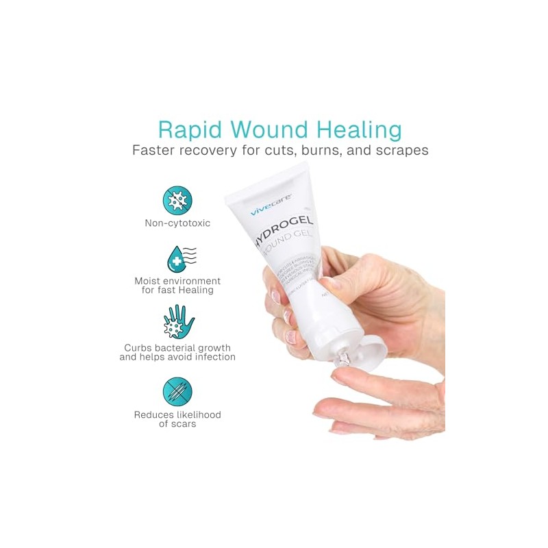 ViveCare Hydrogel Wound Dressing - Soothing Healing Gel for Wounds