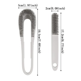 Tenta Kitchen 2Pcs Cleaning Brush, Shoe Brush, Household Soft Bristle Cleaning Brush, Multifunctional Household Cleaning Tool for Shoes, Clothes, Bathroom, Kitchen