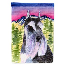 Caroline's Treasures SS8340GF Schnauzer Garden Flag Mailbox Flag Decorative Yard Flag Banner Outside Patio Artwork Yard Flower Beds, Garden Size, Multicolor