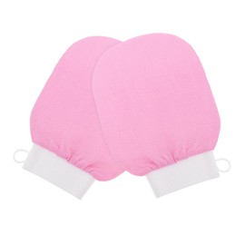 SAFIGLE 2Pcs Exfoliating Bath Mitts for Deep Scrubbing Reusable Glove Body Scrubber for Shower Gentle Dead Skin Remover Lightweight and Comfortable Use for Spa