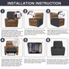 NILUOH Stretch Recliner Cover 4 Pieces Printed Lazy Boy Chair