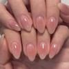 24 Piezas de Uñas Postizas a Presión, Uñas Falsas Cuadradas