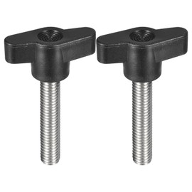 QUARKZMAN Pack of 2 Clamping Screw Knob, M8 x 40 mm 304 Stainless Steel T-shaped Thumb Screws Handle for Quick Replacement of Hand Tightening Knob