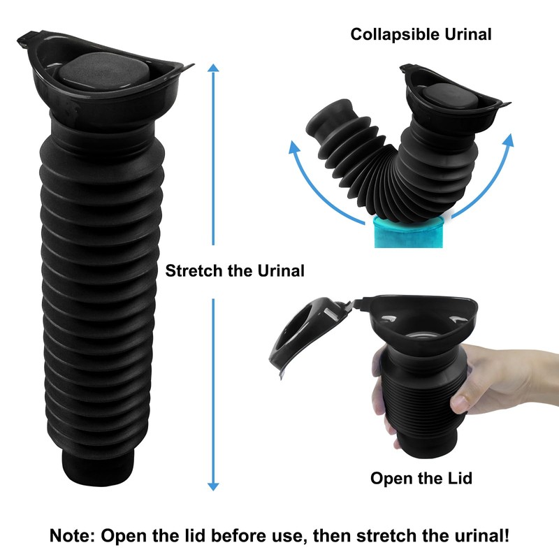 Pee Bottles for Men, Collapsible Urine Bottle 750ML, Portable Urinals