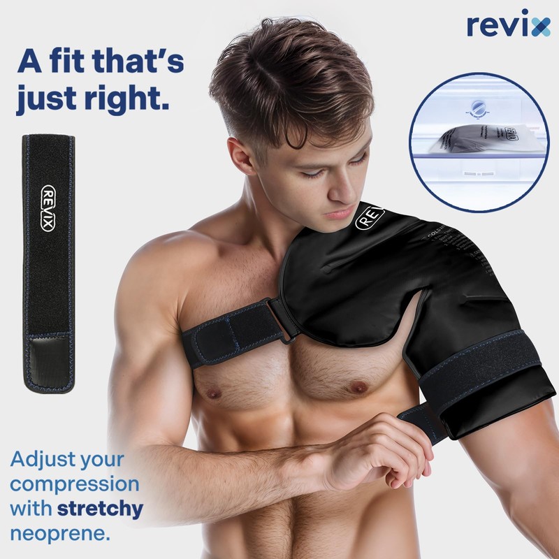 REVIX XL Shoulder Ice Pack Rotator Cuff Cold Therapy, Reusable