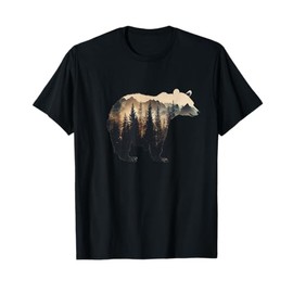 Nature Forest Mountains Trees Wildlife Men Women Animal Bear T-Shirt