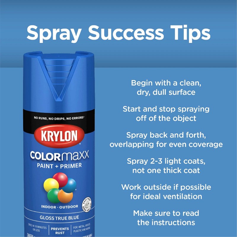 Krylon COLORmaxx Gloss Peekaboo Blue Spray Paint 12 Oz Home
