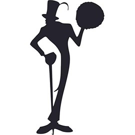 Shadow Man Princess Frog Cartoon Characters Decors Wall Sticker Art Design Decal for Girls Boys Kids Room Bedroom Nursery Kindergarten House Home Decor Stickers Wall Art Vinyl Decoration (10x8 inch)