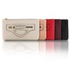 Otto Angelino Zippered Leather Clutch Purse Compatible with Smartphone