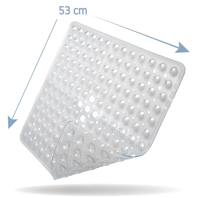 Toniamo Shower Mat 53 x 53 cm Transparent | Non-Slip