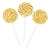 GOLD SWIRL LOLLIPOPS - 24 CANDY SUCKERS INDIVIDUALLY WRAPPED -