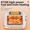 Wiltal Beige Cute Retro Toaster 2 Slice with 1.58" Wide