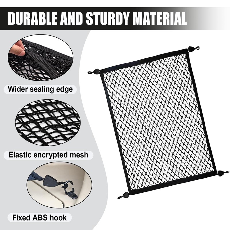 UHANBUT Elastic Cargo Net, Polyester Fabrics Trunk Organizer, 31.5'' x