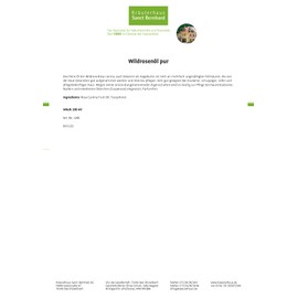 Sanct Bernhard Pure Wild Rose Oil Natural Care Oil 100 ml