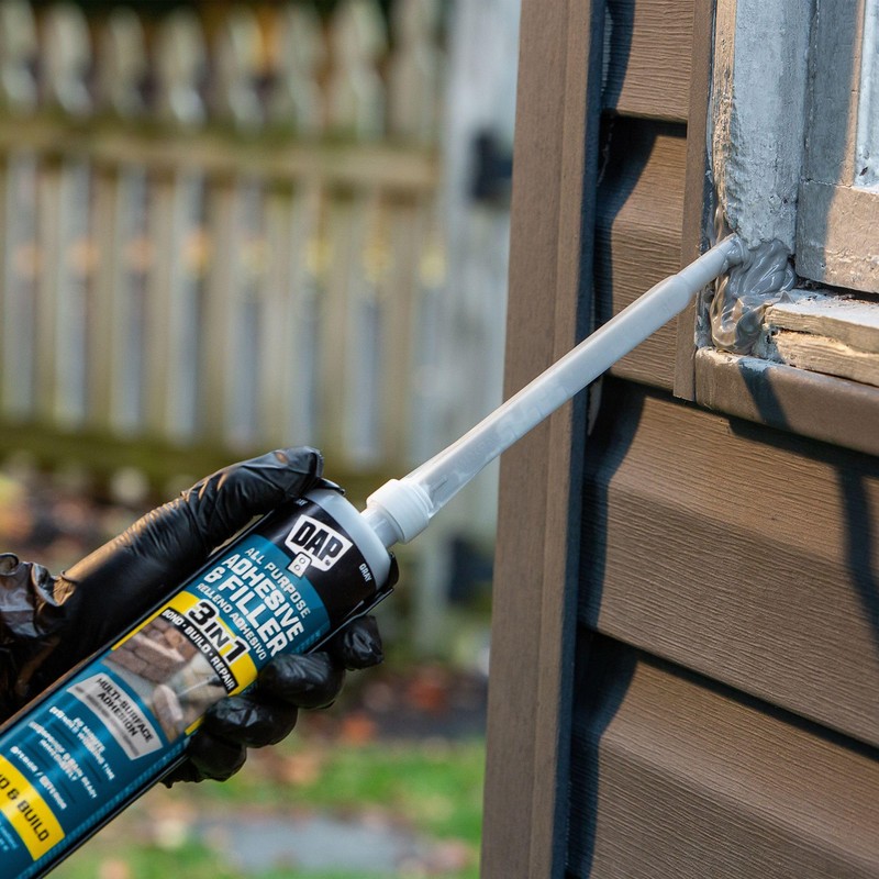 DAP 7079828000 All Purpose 3in1 Adhesive & Filler, Grey