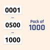 1-1000 Numbers Stickers Loose Tombola 40 x 20 mm