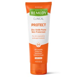 Medline Remedy Crema protectora de piel con óxido de zinc clínico (tubo de 4 oz), aroma a vainilla, crema para sarpullido de pañales, cuidado para incontinencia, protección contra la humedad, sin