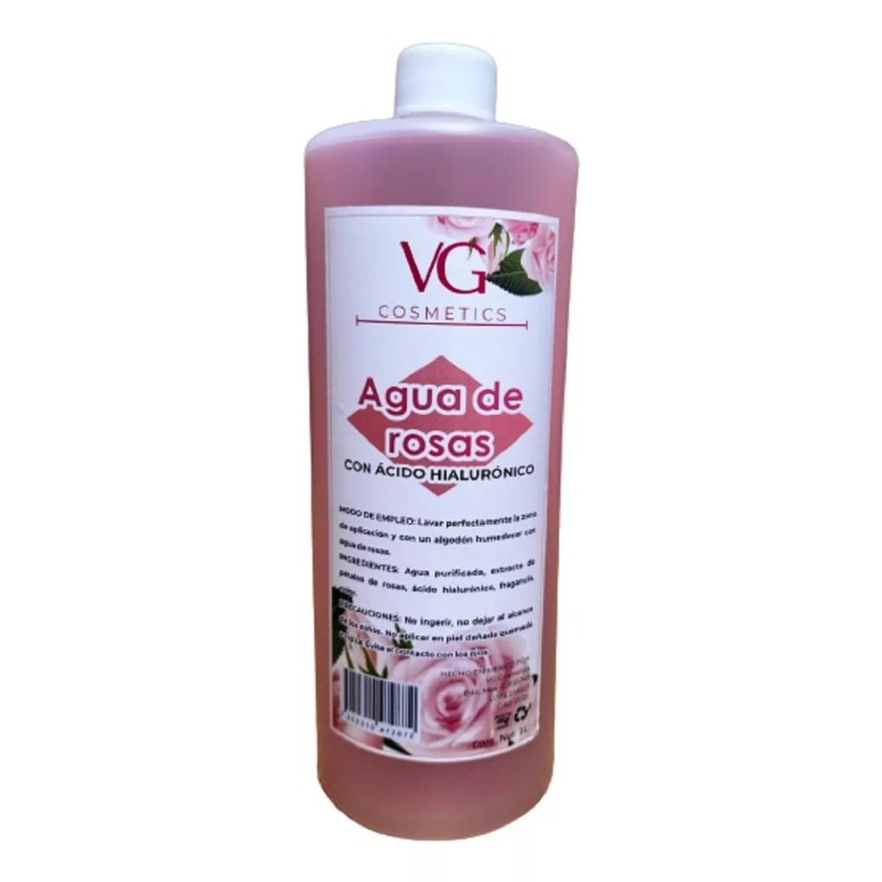 VG COSMETICS Agua De Rosas Tonico Facial Y Acido Hialuronico