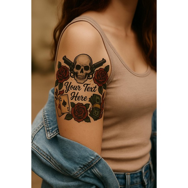 Personalized Temporary Tattoos – Custom Name Design – Waterproof Fake
