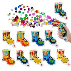 10PCS Party Poppers, Inflatable Confetti Cannons Fun Poppers Confetti Bomb Wedding, Birthday, Easter, St. Patrick’s Day Carnival Party Supplies Decoration