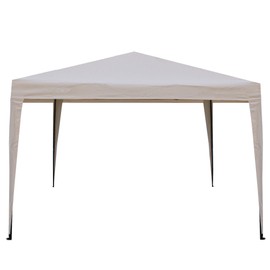 Northlight 10' x 10' Beige Pop-Up Outdoor Canopy Gazebo