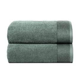 Belizzi Home Ultra Soft 2 Pack Oversized Bath Towel Set 28x55 inches, 100% Cotton Large Bath Towels, Ultra Absorbant Compact Quickdry & Lightweight Towel, Ideal for Gym Travel Camp Pool - Jade