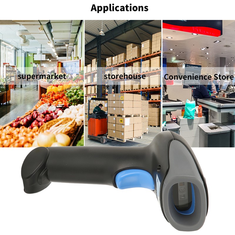 2D Barcode Scanner Portable Handheld Universal Waterproof Plug and Play