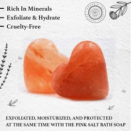 Pride Of India Pink Salt Crystal Accessories (Pink Salt Crystal Soap - Heart Shape)