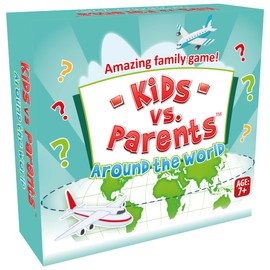 Educational Board Games Kids Trivia Games Kids Quiz Family Games Party Games | Kids vs Parents Around the World | Geography and World Travel Game | Age 8+