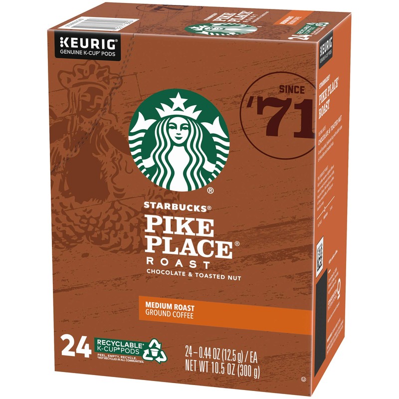 Starbucks Pike Place Coffee K Cup, 5 Pound