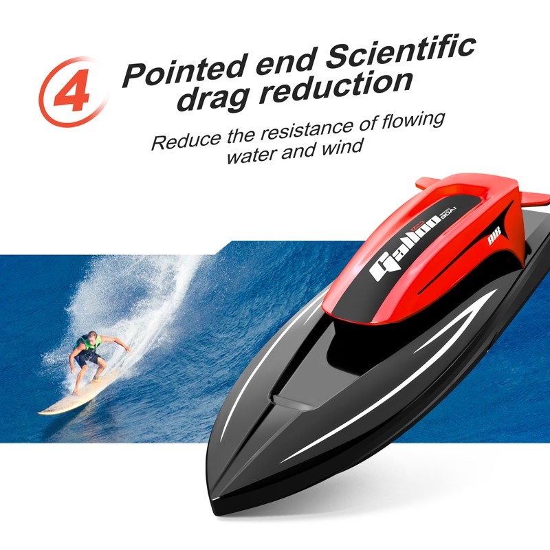 Remote Control Boat, 2.4G 20km/h High-speed Waterproof Remote Control Speed