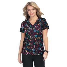 KOI Basics 384PR Women's Leslie Top Germ Free Zone XS