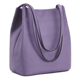 Kattee Women Soft Genuine Leather Totes Shoulder Bag Purses and Handbags with Top Magnetic Snap Closure