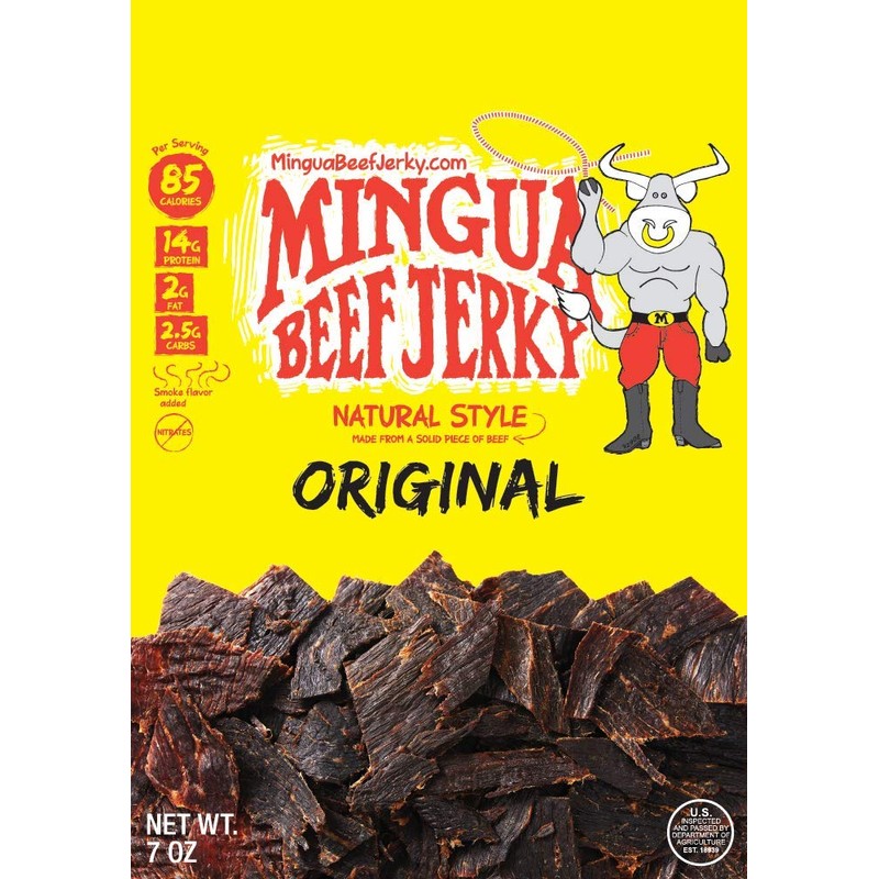 Mild Mingua Beef Jerky - Four (4) Bags 7 oz
