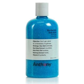Anthony Blue Sea Kelp Body Scrub, 12 Fl Oz, Contains Sea Salt, Aloe Vera - 12 Oz