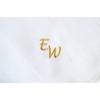 Pack of 6 cloth napkins with monograms high quality embroidery;