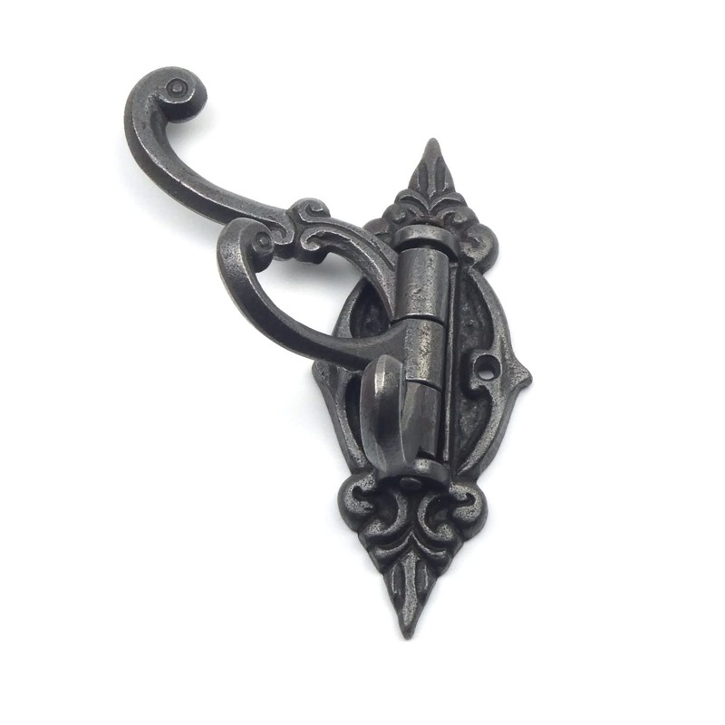 Antique Iron Triple Swivel Hat and Coat Hook