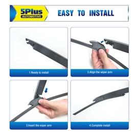5 PLUS® 13" Rear Wiper Blade Replacement for Hyundai Elantra 2020-2013 /Jaguar E-Pace 2020 2019 2018 /Kia Forte 2018-2014 / Alfa Romeo Stelvio 2022-2018 BACK Windshield Wiper Blade (A310H)