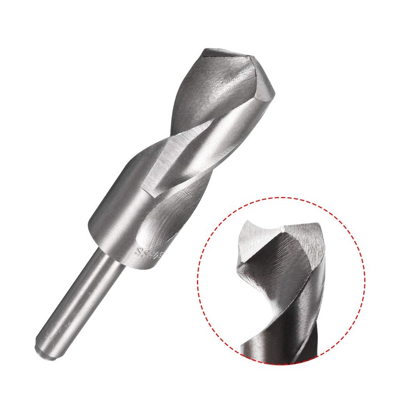 sourcing map Reduced Shank Drill Bit 30mm High Speed Steel