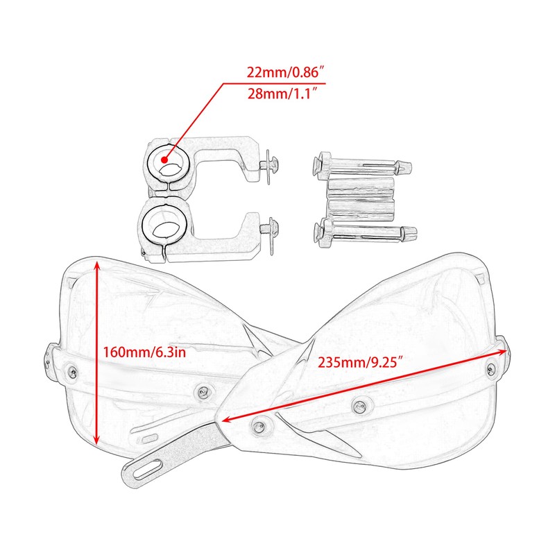 ABCERRSI Dirt Bike Handguards,Hand Protector Compatible with 7/8'' and 1