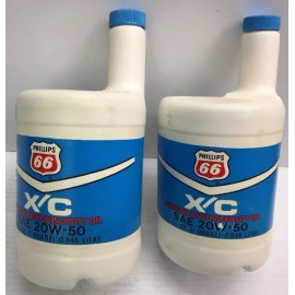 Phillips NOS 2- AVIATION OIL Phillips 66 X/C  20W-50 Engine Aircraft  New Old Stock