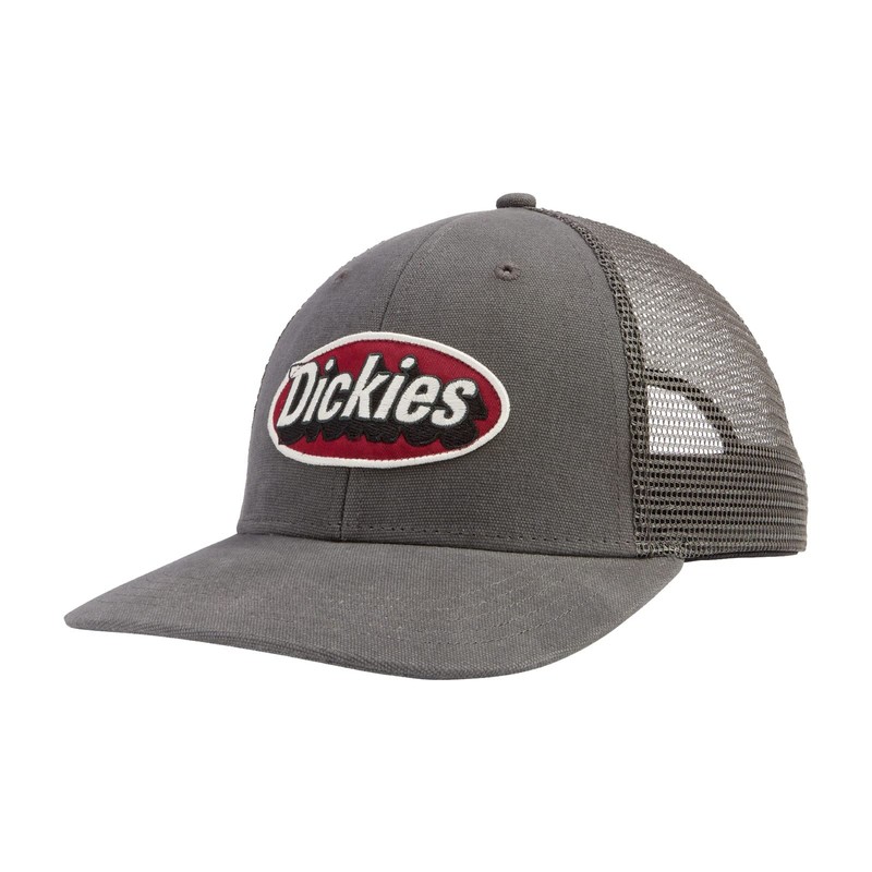Dickies Men's Patch Logo Trucker Cap, Slate, AL Grey