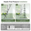 Binecer Corner Shower Caddy Tension Pole-4 Tier Adjustable Bathroom Shower