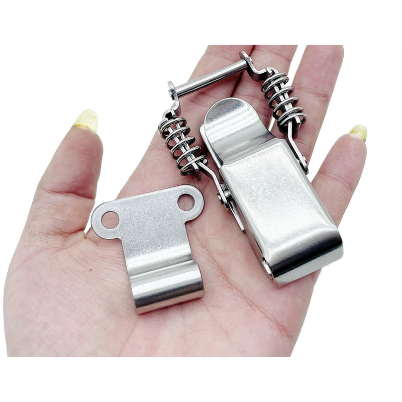 90 Degrees spring hasp Toolbox toggle latches lock，Stainless steel 304