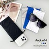 Tienyuu 4-Pack Microfiber Pouches for Sunglasses, Glasses, and Gadgets –