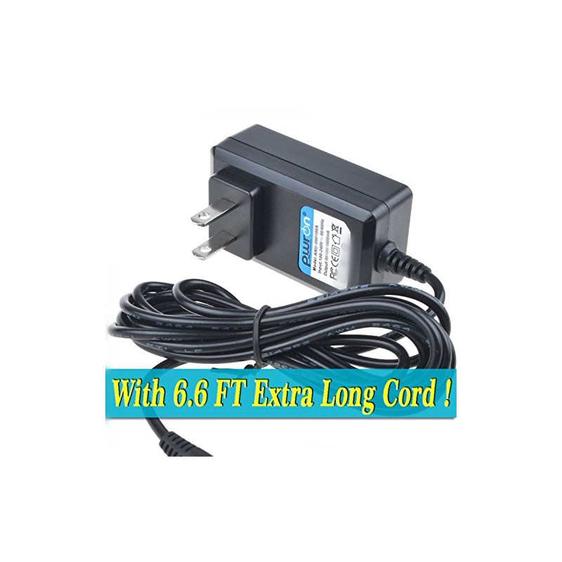 PwrON 6.6FT Long AC to DC Adapter for Echo audiofire