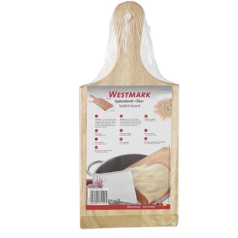 Westmark Spätzle Set, Spätzle Wooden Board and Stainless Steel Scraper