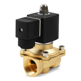 YedZen Brass Solenoid Valve, 230 V AC G3/4 Inch Closed N/C 0-10 Bar DN20 Brass Electromagnetic Valve, Direct Acting Electric Solenoid Valve for Water, Air, Diesel, Kerosene, Petrol
