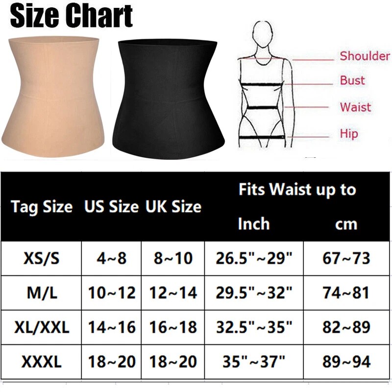 Women's Waist Trainer Shaper Postpartum Belly Recovery Girdle Tummy Control